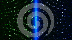 Futuristic particle dotted lines. Technology background. Abstract digital particle wave. Network connection structure
