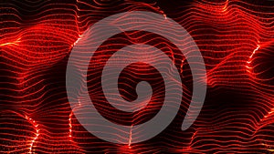 Futuristic particle wave. Abstract technology background. Big data visualization. Vector illustration