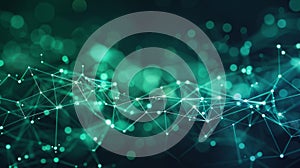 Futuristic Plexus Network Connection Structure, Abstract Communication Technology Background