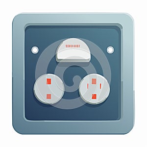 Futuristic Power Socket Control Panel