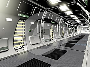 Futuristic Prison Cell Block