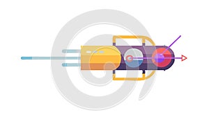 Futuristic Propulsion System for Space and Advanced Technology. vector design Generative AI