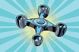 Futuristic quadcopter drone