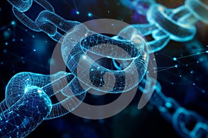 A futuristic quantum AI-powered interface, displaying glowing cybernetic encryption nodes, pulsating