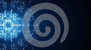 Futuristic quantum data structure in deep blue space