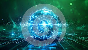 Futuristic Quantum Energy Core Power Source