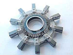 Futuristic Radial Technology Hub Connector