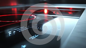 Futuristic Red And Blue Digital Interface Technology