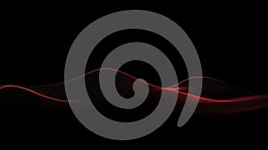 Futuristic Red Glowing Digital Waveform Abstract Background for Technology and Science Data Visualization