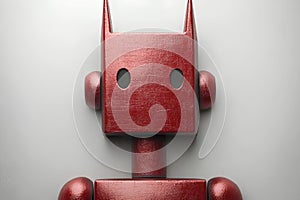 Red robot on a white background. photo