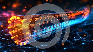 Futuristic Rendering of Boron Nitride Nanotube in Dynamic Environment