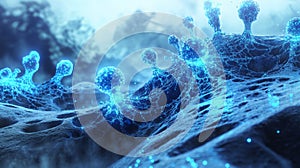 Futuristic rendering of sulforaphane isothiocyanate on microscopic level