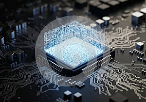 A futuristic representation of a computer