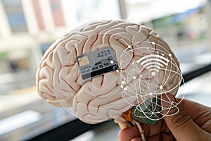 Robot Hand, Machine Learning, and Big Data Visualization in AI Technology