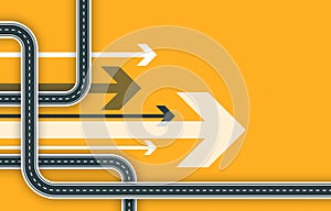 Futuristic road map background. GPS navigation banner. Winding road infographic template. Road trip and Journey route. EPS 10