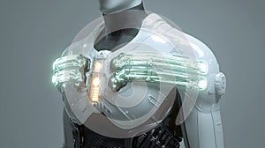 Futuristic Robot Armor with Glowing Features