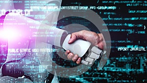 Futuristic robot artificial intelligence huminoid AI programming coding