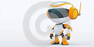 Futuristic robot character with AI, futuristic design, and advanced technology photo
