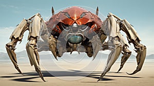 Hyperrealistic Rendering Of A Desert Robot Creature photo