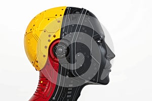 Futuristic Robot Head Profile