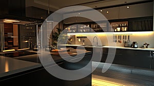 futuristic robot kitchen