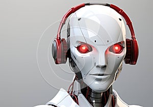 Futuristic robot technology future android artificial cybernetic ai concept cyborg