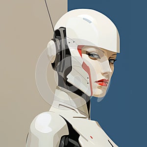 Futuristic Robot Woman A Stunning Neo-pop Portrait