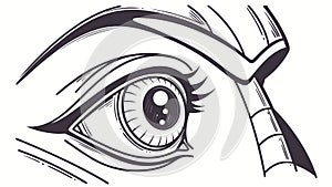 Futuristic Robotic Eye, Symbol of Technology and AI Vision, vector design Generative AI