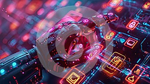 Futuristic Robotic Interface Engagement