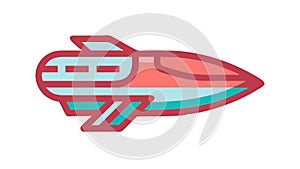 Futuristic Rocket Ship Icon, Space Travel Innovation, Exploration Future, vector design Generative AI