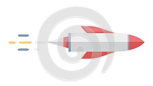 Futuristic Rocket Spaceship Space Exploration Icon, vector design Generative AI