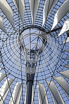 Futuristic roof, Potsdamer Platz, Berlin, Germany.