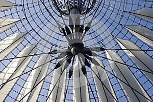 Futuristic roof, Potsdamer Platz, Berlin, Germany.