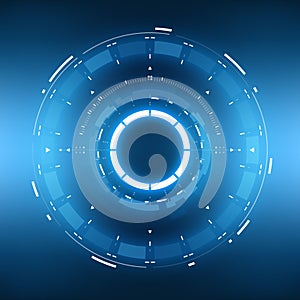 Futuristic Sci-Fi Circular HUD Element