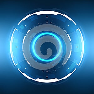 Futuristic Sci-Fi Circular HUD Element