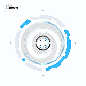 Futuristic Sci-Fi Circular HUD Element