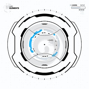 Futuristic Sci-Fi Circular HUD Element