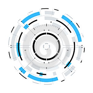 Futuristic Sci-Fi Circular HUD Element