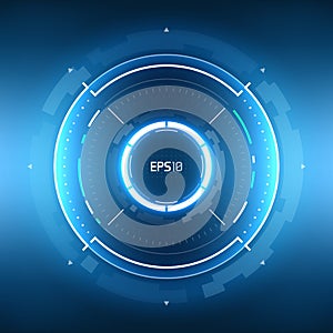 Futuristic Sci-Fi Circular HUD Element