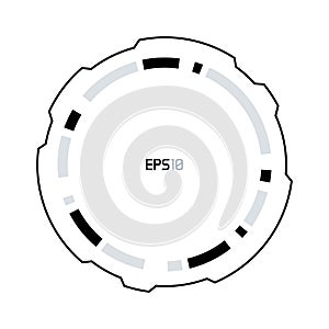 Futuristic Sci-Fi Circular HUD Element