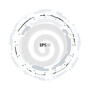 Futuristic Sci-Fi Circular HUD Element