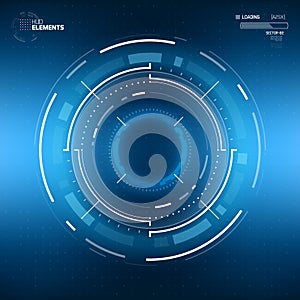 Futuristic Sci-Fi Circular HUD Element photo