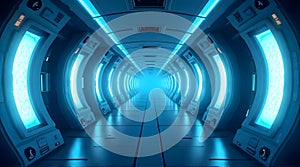 Futuristic Sci-Fi Corridor Background