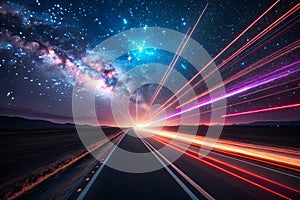 Futuristic sci-fi data flow explosion effect