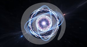 Futuristic Sci-Fi Energy Core and Quantum Reactor