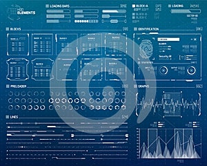 Futuristic Sci-Fi HUD Elements Set