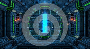 Futuristic Sci-Fi Interior with Energy Core