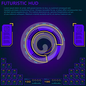 Futuristic Sci Fi Modern User Interface Set. Abstract HUD