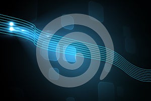 Futuristic screen with quaders