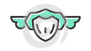 Futuristic Security Shield: Digital Protection Cyber Defense, vector design Generative AI